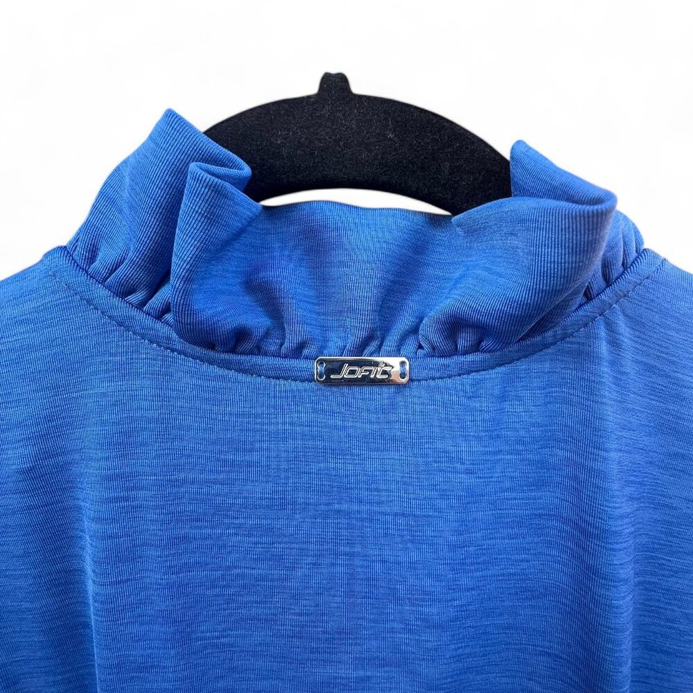 Jofit Millie Sleeveless Golf Athleisure Dress Blue Ruffle Neck Pockets Size XL - Picture 7 of 10